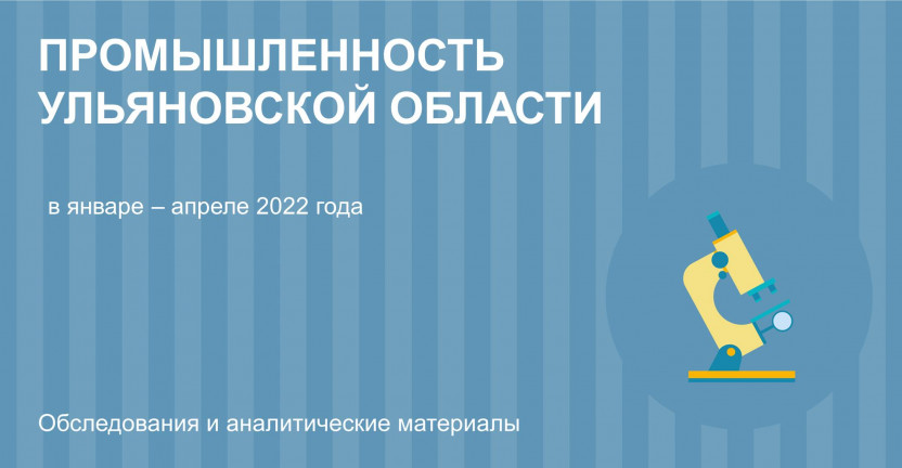 Промышленность Ульяновской области в январе-апреле 2022 г.